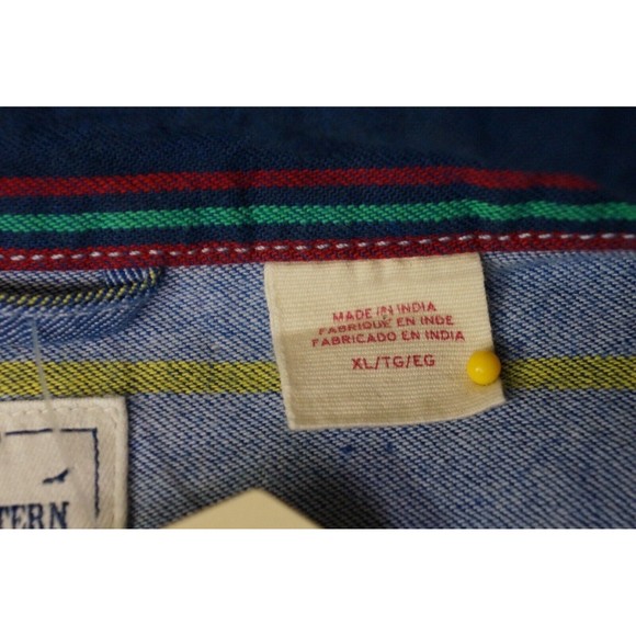 Levi's Mens Western Relaxed Fit Pearl Snap Long Sleeve Striped Shirt - Picture 6 of 10